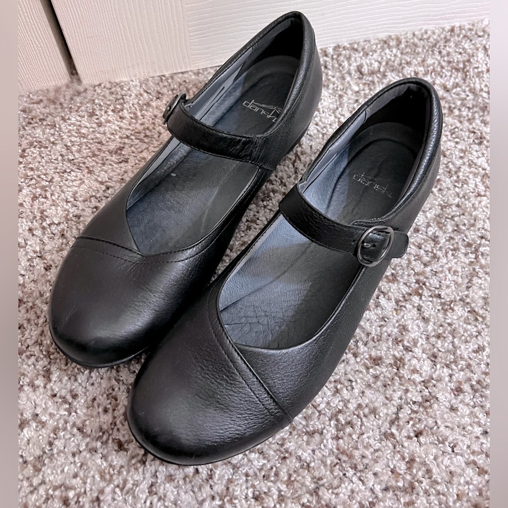 Dansko Fawna Maryjane in Black Milled Napa Leather
